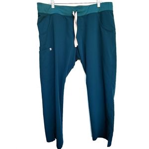 FIGS Caribbean Blue Kade Cargo scrub pants XL P